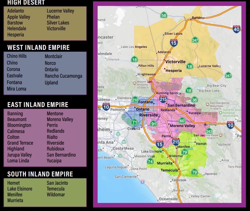 Map of Embrace Ability service areas